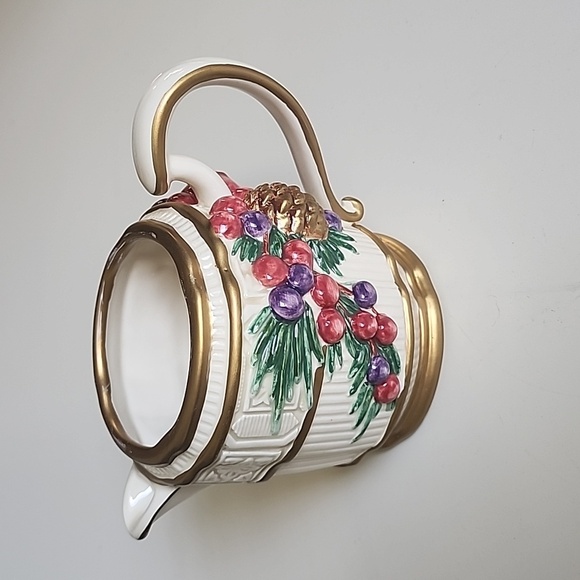Fitz and Floyd Other - Fitz & Floyd 1990 Winter Spice Fruit Gold trim Creamer Holder